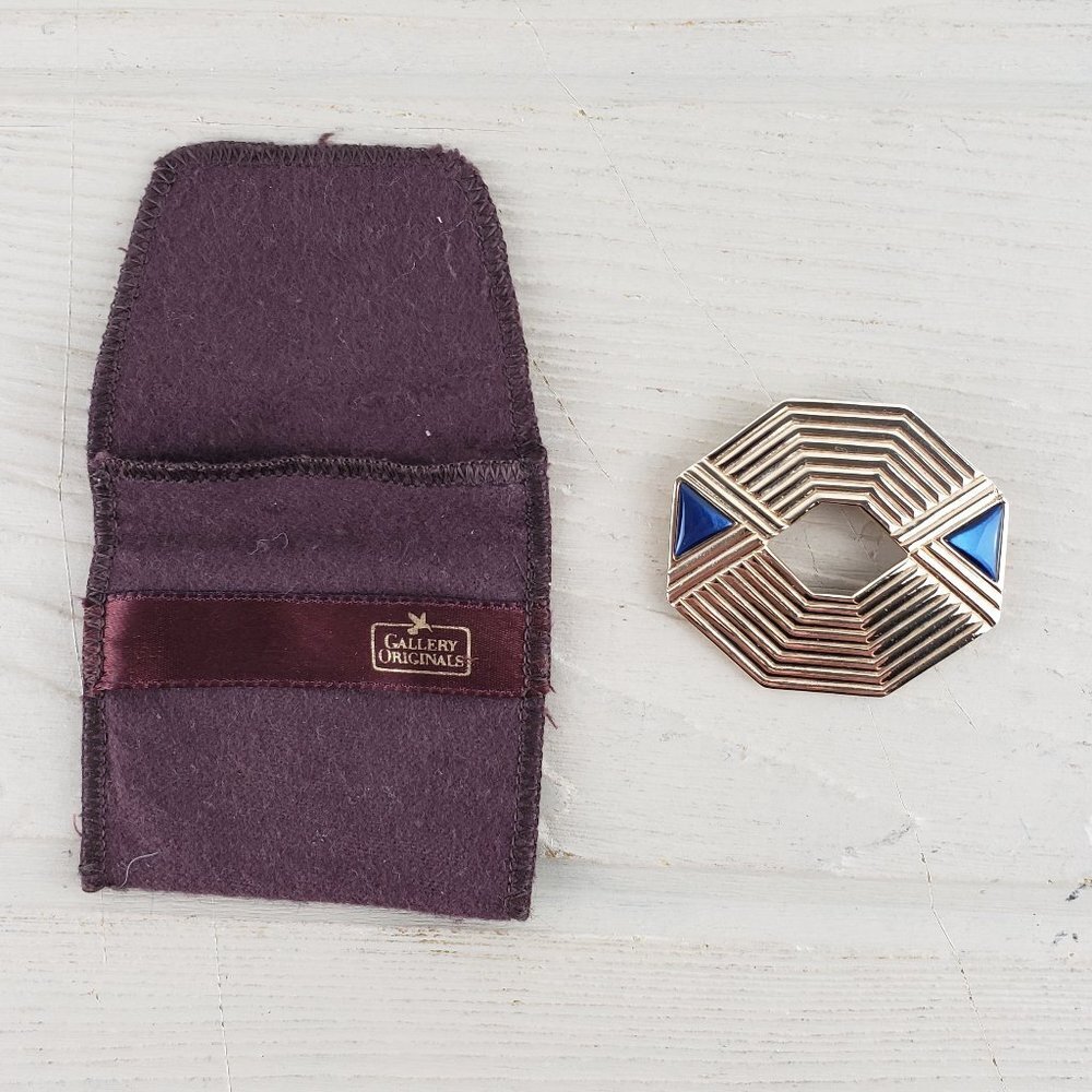 Gallery Originals Gold Tone Art Deco Pin